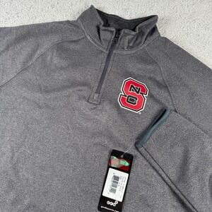 North Carolina NC State Wolfpack Pullover Kids XL 18 Gray Quarter Zip Fleece